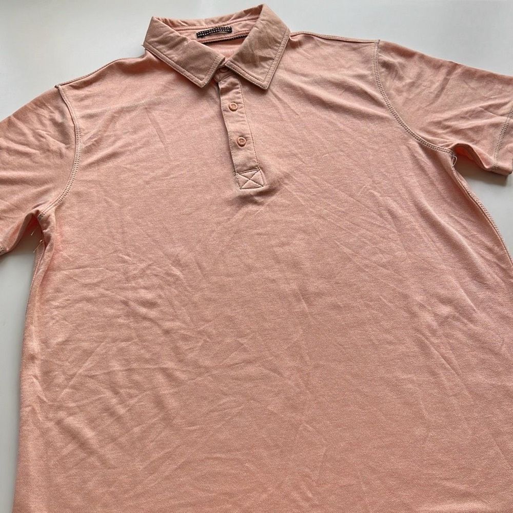 Visitor Premium Contrast Stictch Performance Polo Tagged Mens L Fits M